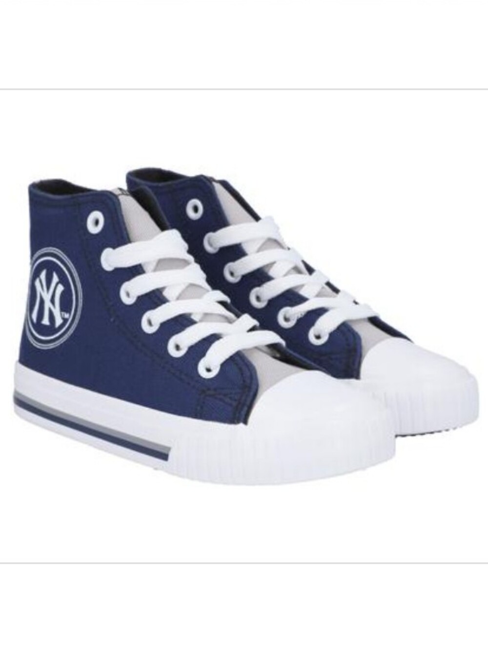 Youth FOCO New York Yankees High Top Canvas Shoe- 13